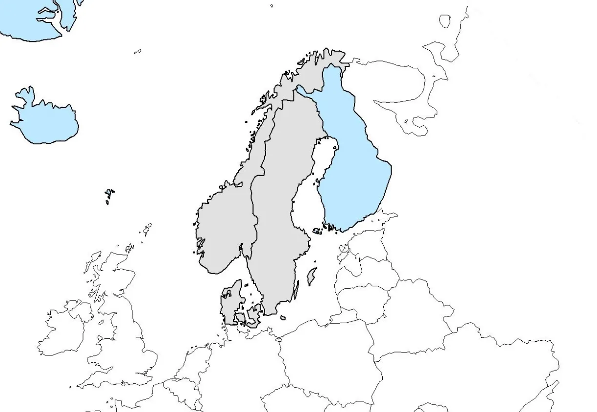 kraje skandynawskie i nordyckie mapa