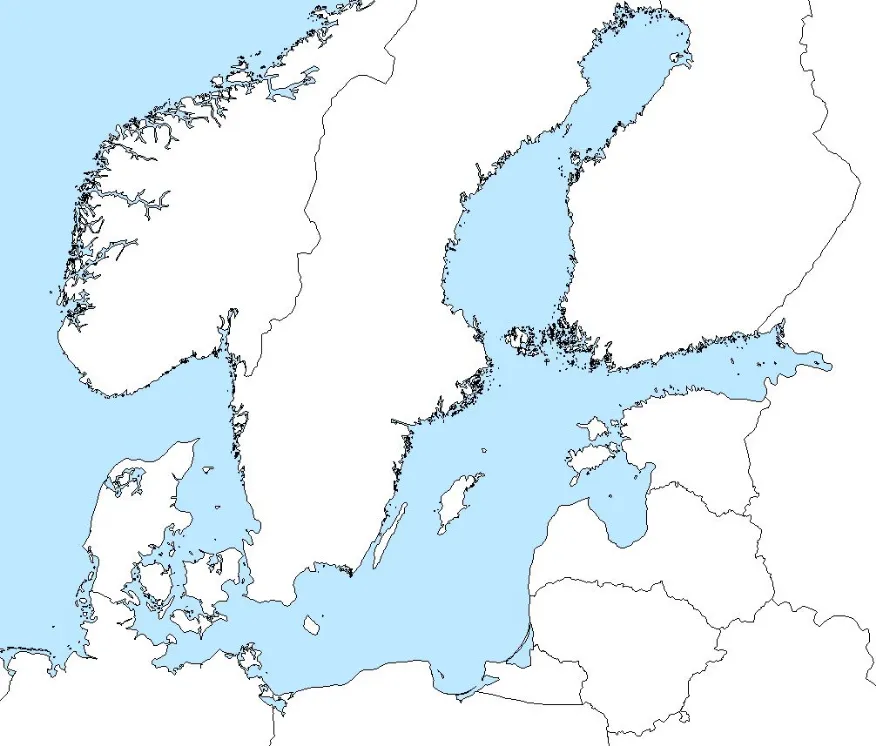 wyspy morza bałtyckiego mapa
