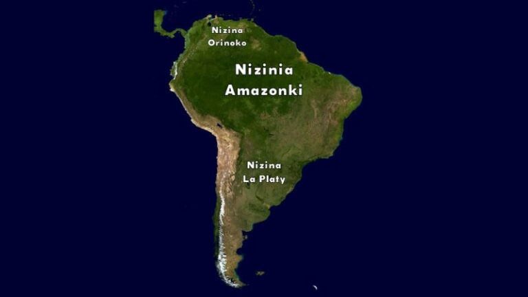 Ameryka Południowa Krainy Geograficzne Góry Wyżyny Niziny Rzeki 2414