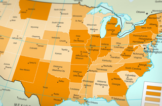 Stolice stanów USA oraz stany USA alfabetycznie